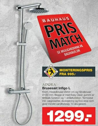 Bauhaus Brusesæt Infigo L tilbud