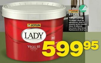 Bauhaus 9 l Lady 10 vægmaling tilbud