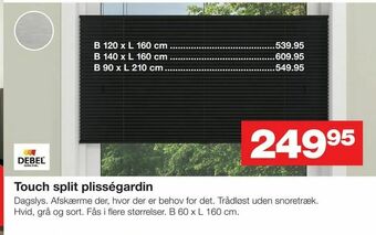 Bauhaus Touch split plisségardin tilbud