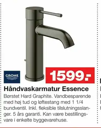 Bauhaus Håndvaskarmatur Essence tilbud