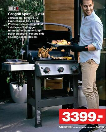 Bauhaus Gasgrill Spirit II E-310 tilbud