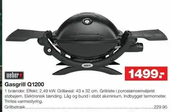 Bauhaus Gasgrill Q1200 tilbud