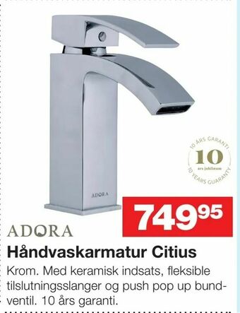 Bauhaus Håndvaskarmatur Citius tilbud