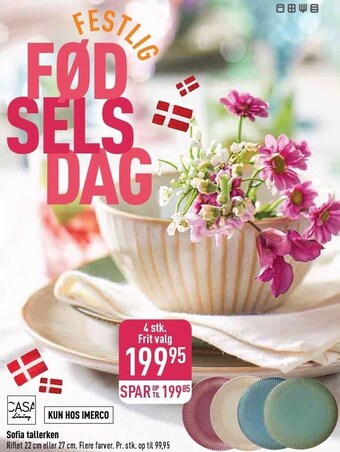 Imerco Casa living sofia tallerken tilbud