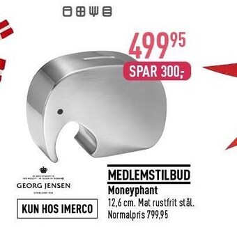 Imerco Georg jensen moneyphant tilbud
