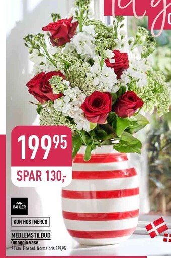 Imerco Kähler omaggio vase tilbud
