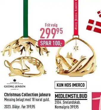 Imerco Georg jensen christmas collection juleuro tilbud