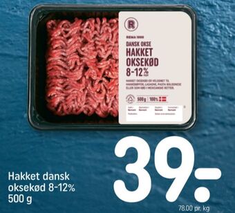 REMA 1000 Rema 1000 hakket oksekød tilbud