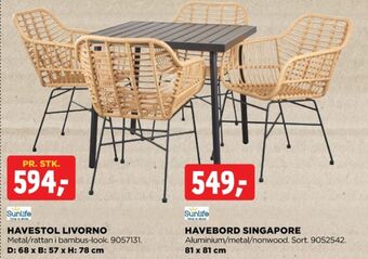 jem & fix Sunlife havebord tilbud