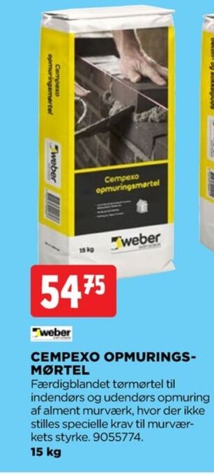 jem & fix Weber mørtel tilbud