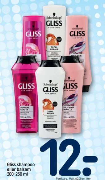 REMA 1000 Gliss shampoo tilbud