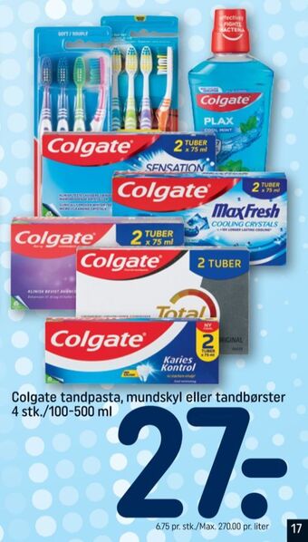 REMA 1000 Colgate tandpasta tilbud