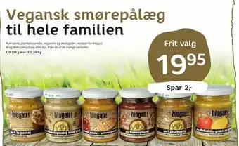 Helsam Vegansk smørepålæg til hele familien tilbud