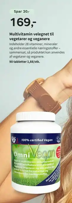 Helsam Multivitamin velegnet til vegetarer og veganere tilbud
