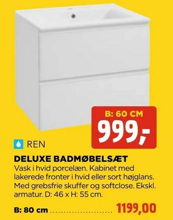 jem & fix Deluxe badmøbelsæt tilbud