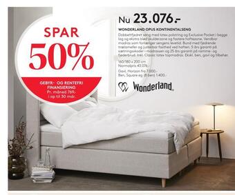 SENG Wonderland opus kontinentalseng tilbud
