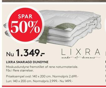 SENG Lixra smaragd dundyne tilbud