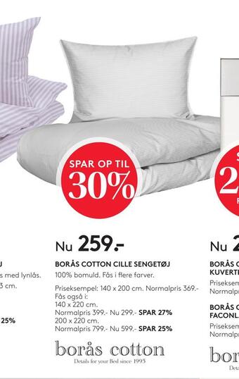 SENG Borås cotton cille sengetøj tilbud
