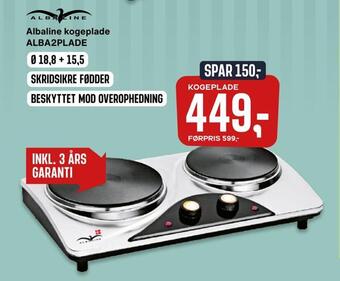 Skousen Albaline kogeplade alba2plade tilbud