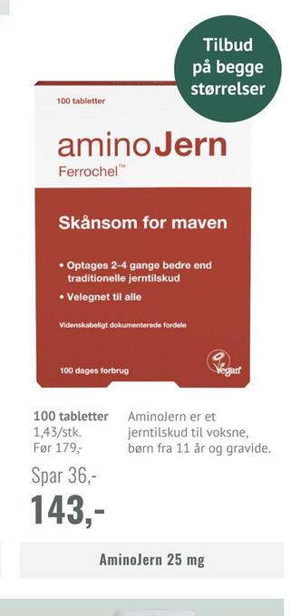 Helsam Aminojern 25 mg tilbud