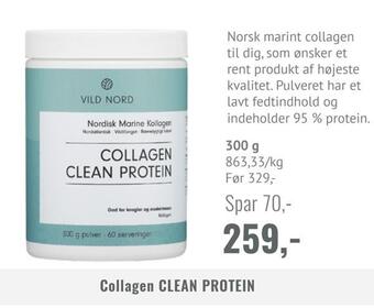 Helsam Collagen clean protein tilbud