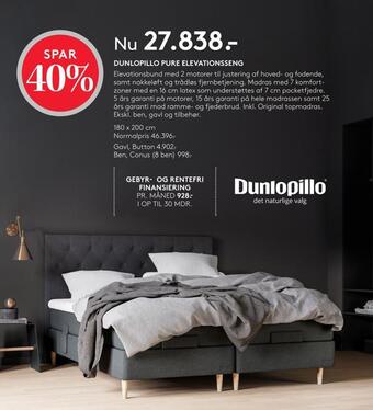 SENG Dunlopillo pure elevationsseng tilbud