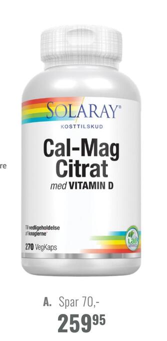 Helsam Cal-mag citrat med d-vitamin tilbud