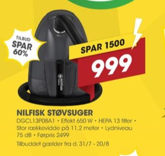 Punkt1 Nilfisk støvsuger tilbud