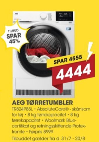 Punkt1 Aeg tørretumbler tilbud