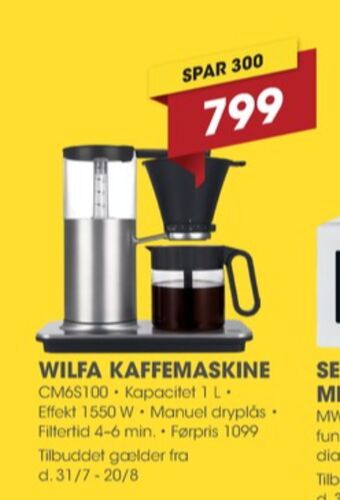 Punkt1 Wilfa kaffemaskine tilbud