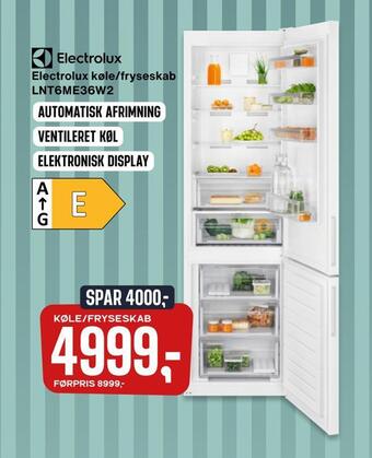 Electrolux køle/fryseskab lnt6me36w2