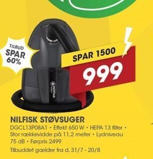 Punkt1 Nilfisk støvsuger tilbud