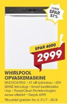 Punkt1 Whirlpool opvaskemaskine tilbud