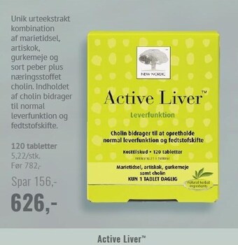 Helsam Active liver 120 tabletter tilbud