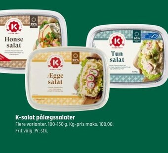 Coop 365 K-salat pålægssalater tilbud