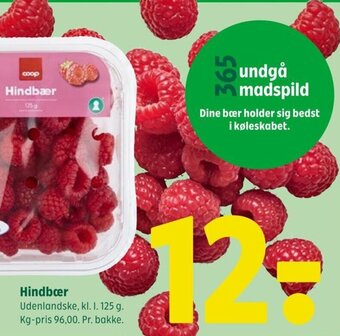 Coop 365 Hindbær tilbud