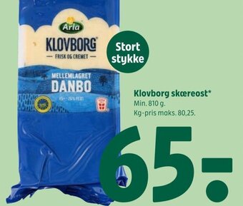 Coop 365 Klovborg skæreost* tilbud