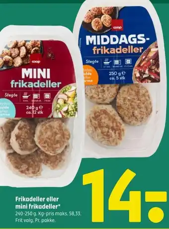 Coop 365 Frikadeller eller mini frikadeller* tilbud