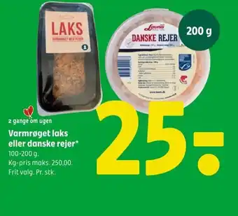 Coop 365 Varmrøget laks eller danske rejer* tilbud