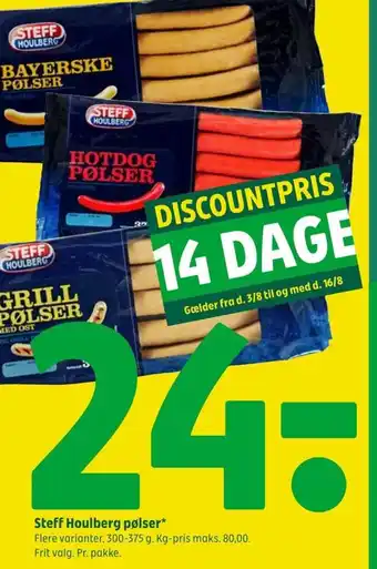 Coop 365 Steff Houlberg pølser* Flere varianter. tilbud