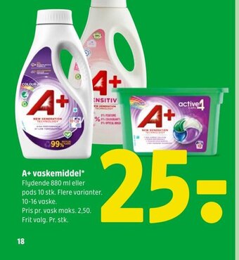 Coop 365 A+ vaskemiddel* tilbud
