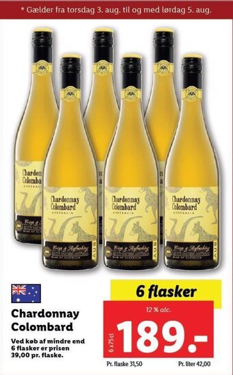 Lidl Chardonnay Colombard tilbud
