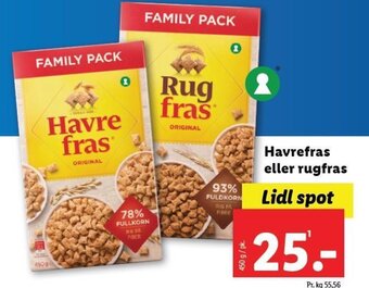 Lidl Havrefras eller rugfras tilbud