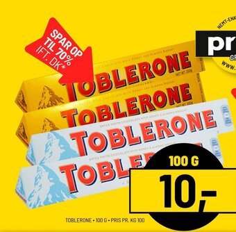 Priss TOBLERONE 100 G tilbud