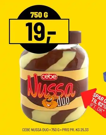 Priss CEBE NUSSA DUO-750 G. tilbud