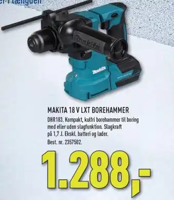 Johannes Fog MAKITA 18 V LXT BOREHAMMER DHR183. tilbud