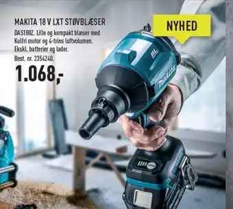 Johannes Fog MAKITA 18 V LXT STØVBLÆSER DAS180Z. tilbud