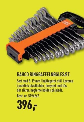 BAHCO RINGGAFFELNØGLESÆT