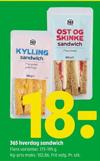 Coop 365 365 hverdag sandwich tilbud