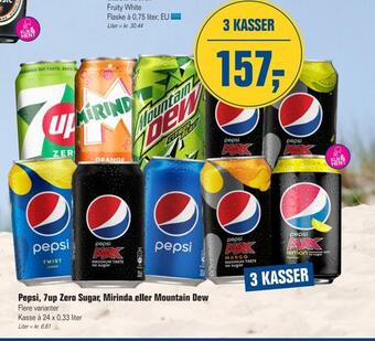 Otto Duborg Pepsi, 7up zero sugar, mirinda eller mountain dew tilbud